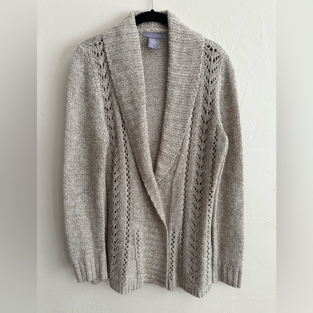 Laura Scott Sweater Open Front Cardigan